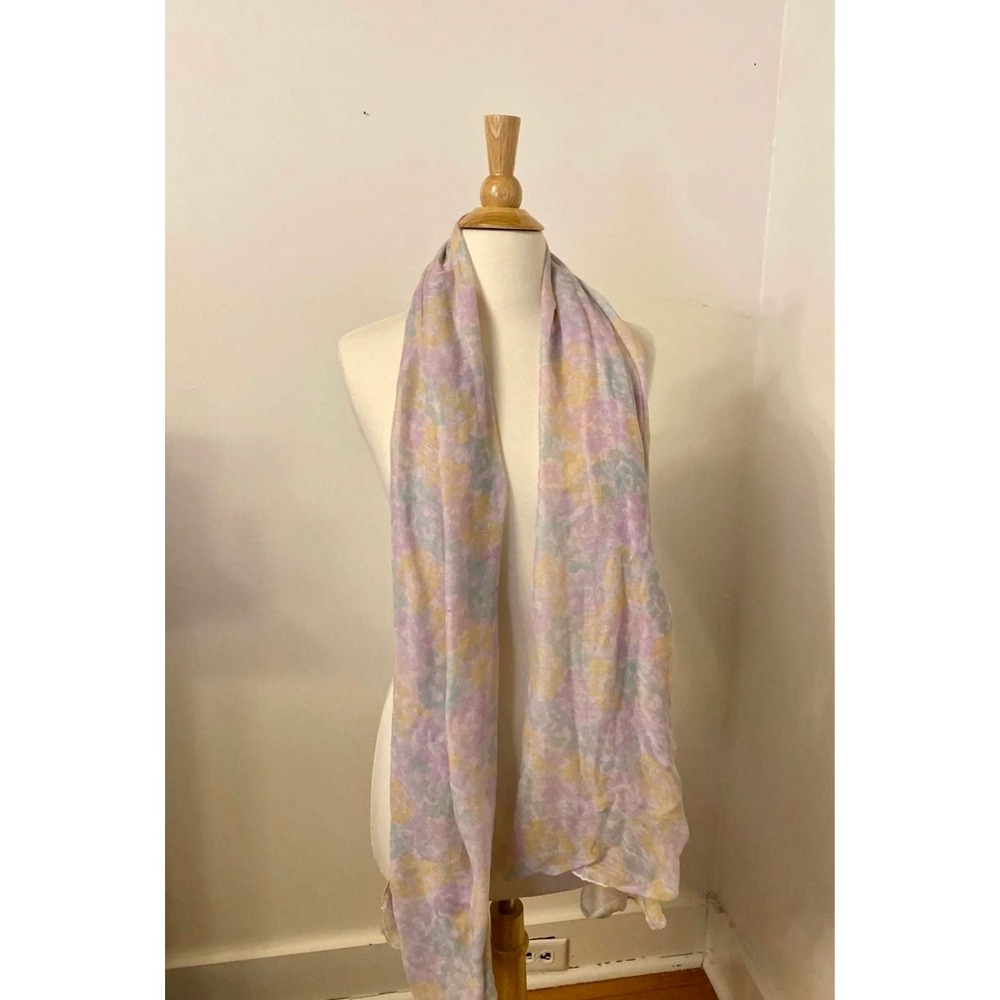 Pastel Floral‎ Scarf - Picture 2 of 3